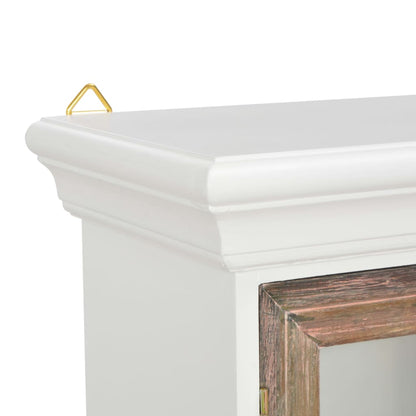 Wall Cabinet | White, Brown | Engineered wood, Acrylic | Medium