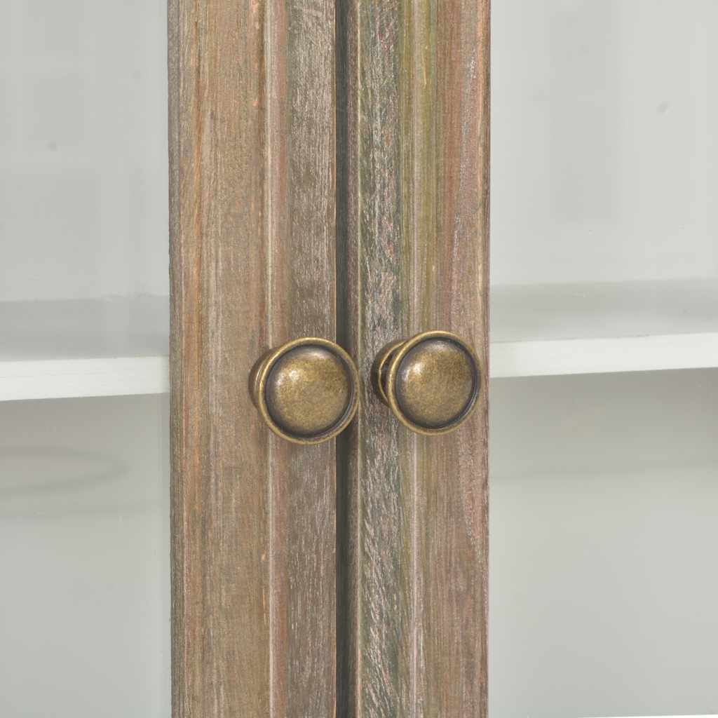 Wall Cabinet | White, Brown | Engineered wood, Acrylic | Medium