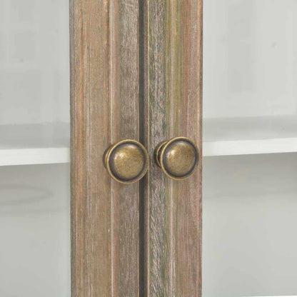 Wall Cabinet | White, Brown | Engineered wood, Acrylic | Medium