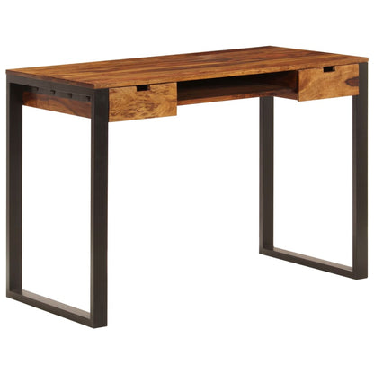 Desk 43.3"x21.7"x30.7" Solid Acacia Wood and Steel