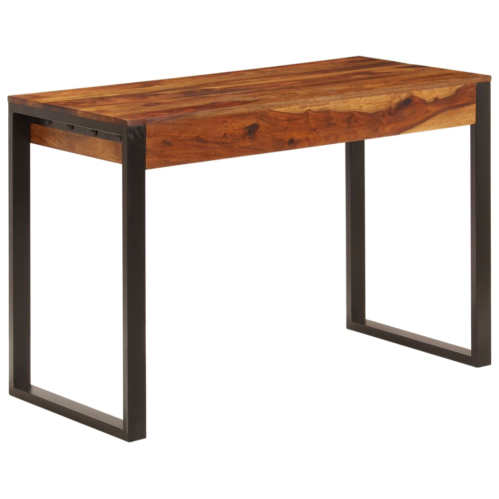 Desk 43.3"x21.7"x30.7" Solid Acacia Wood and Steel