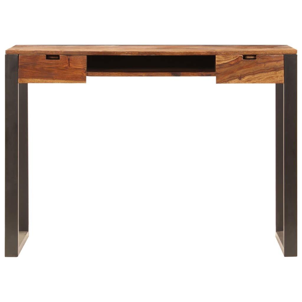 Desk 43.3"x21.7"x30.7" Solid Acacia Wood and Steel