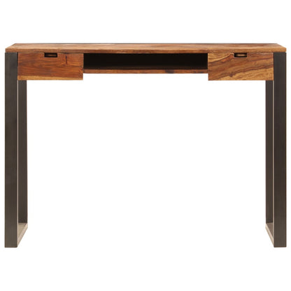 Desk 43.3"x21.7"x30.7" Solid Acacia Wood and Steel
