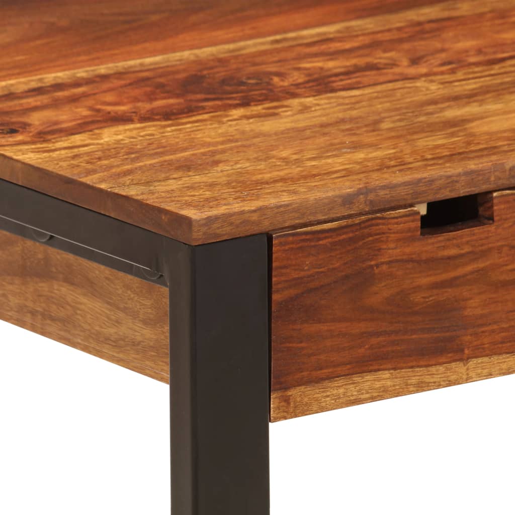 Desk 43.3"x21.7"x30.7" Solid Acacia Wood and Steel