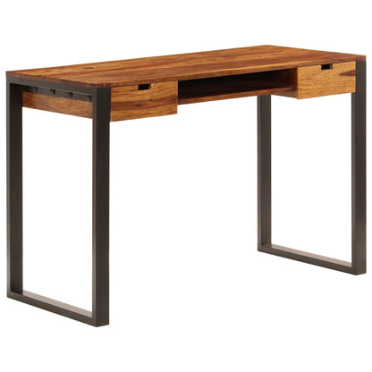 Desk 43.3"x21.7"x30.7" Solid Acacia Wood and Steel