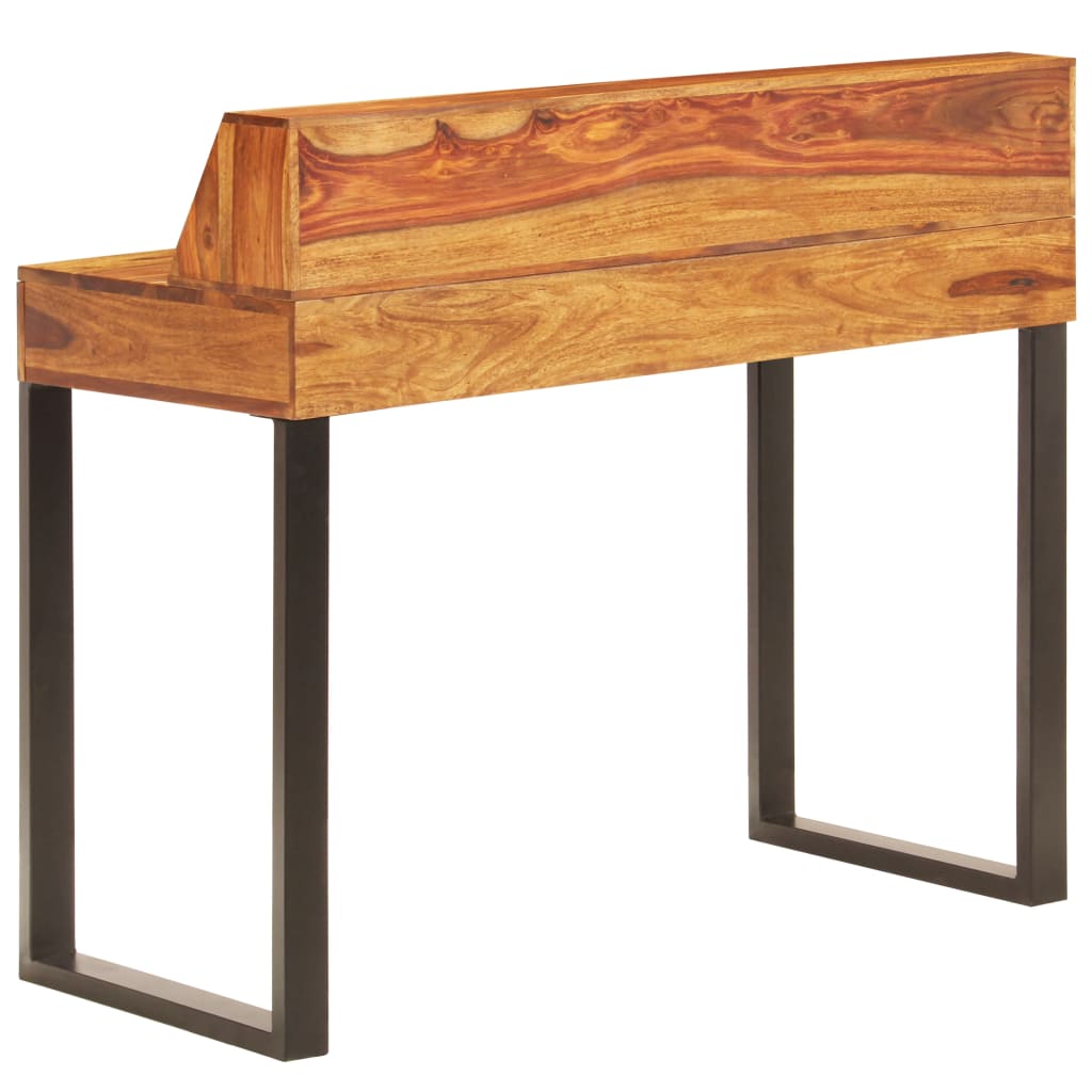 Desk 43.3"x19.7"x37" Solid Acacia Wood and Steel