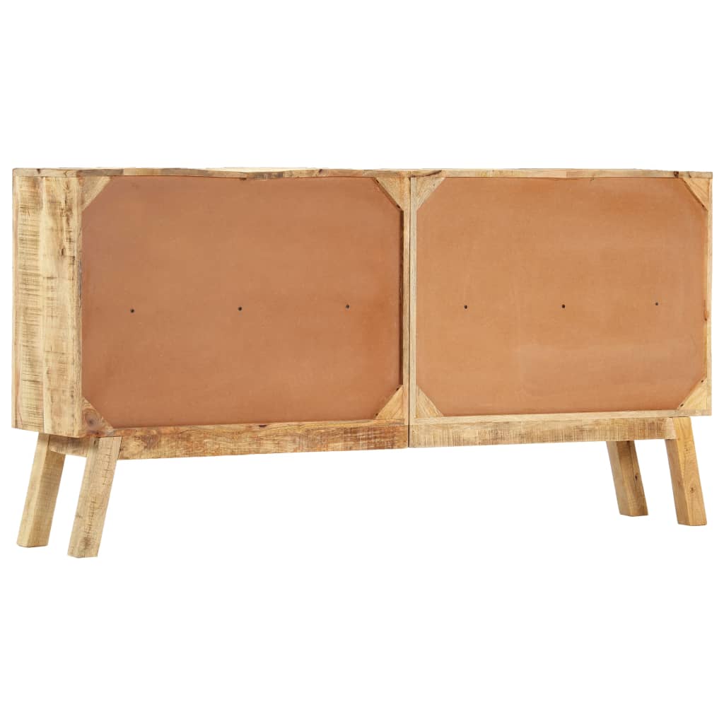 vidaXL Sideboard Brown and black Solid rough mango wood