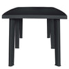 11 Piece Outdoor Dining Set Plastic Anthracite
