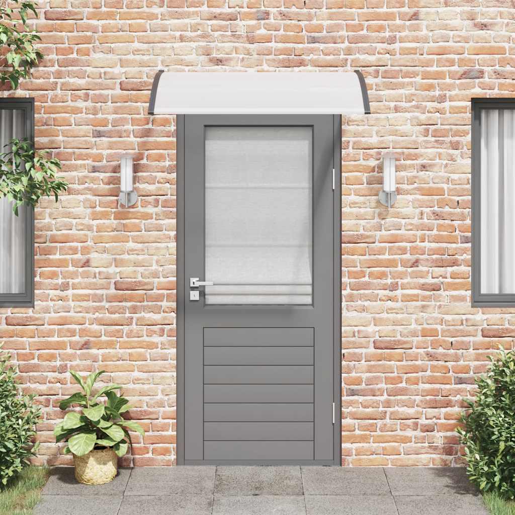 Door Canopy Black and Transparent 47.2"x29.5" PC