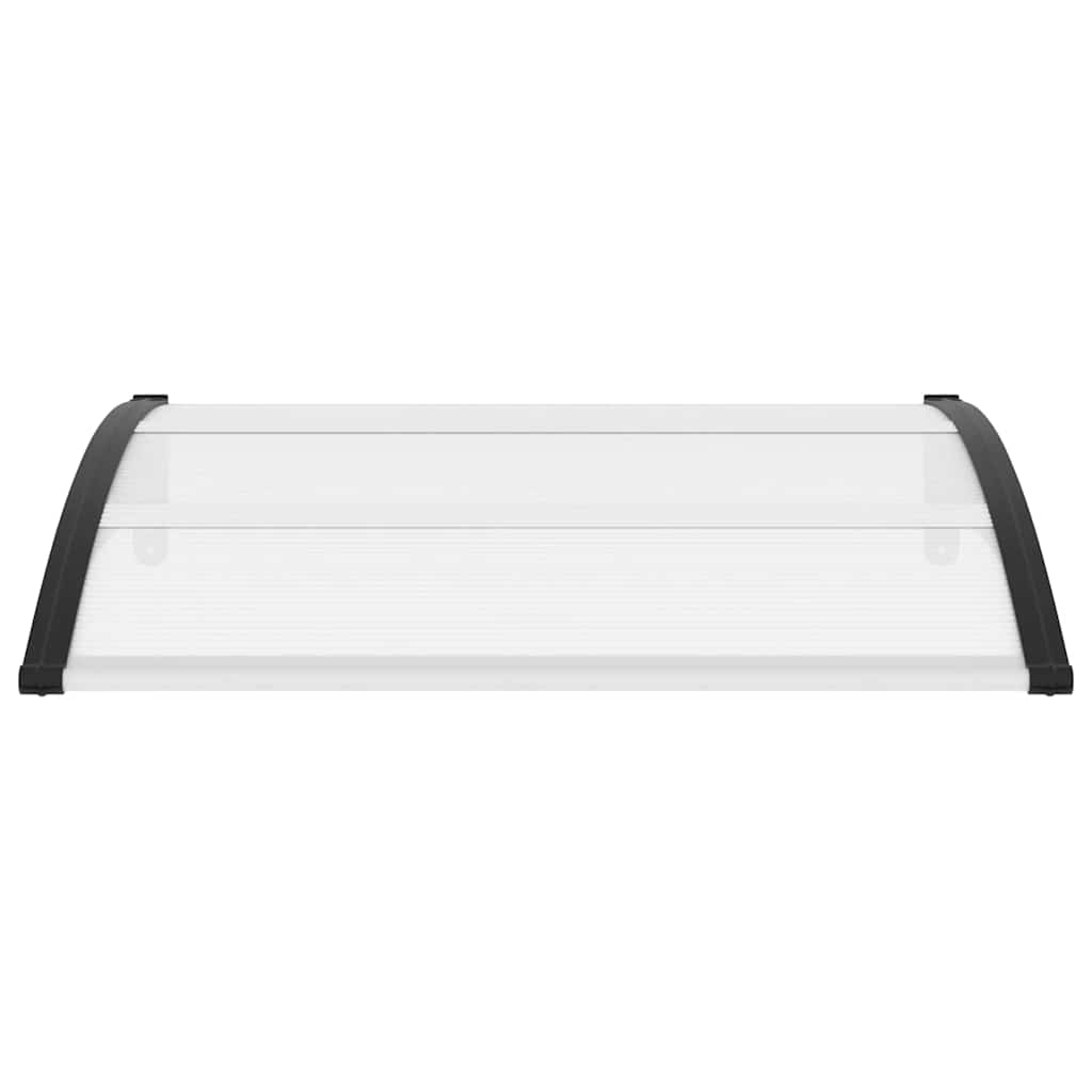 Door Canopy Black and Transparent 47.2"x29.5" PC