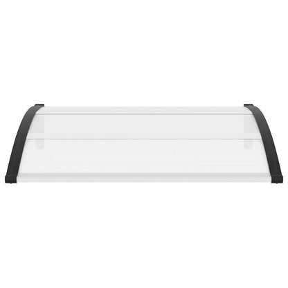 Door Canopy Black and Transparent 47.2"x29.5" PC
