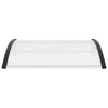 Door Canopy Black and Transparent 120x75 cm PC