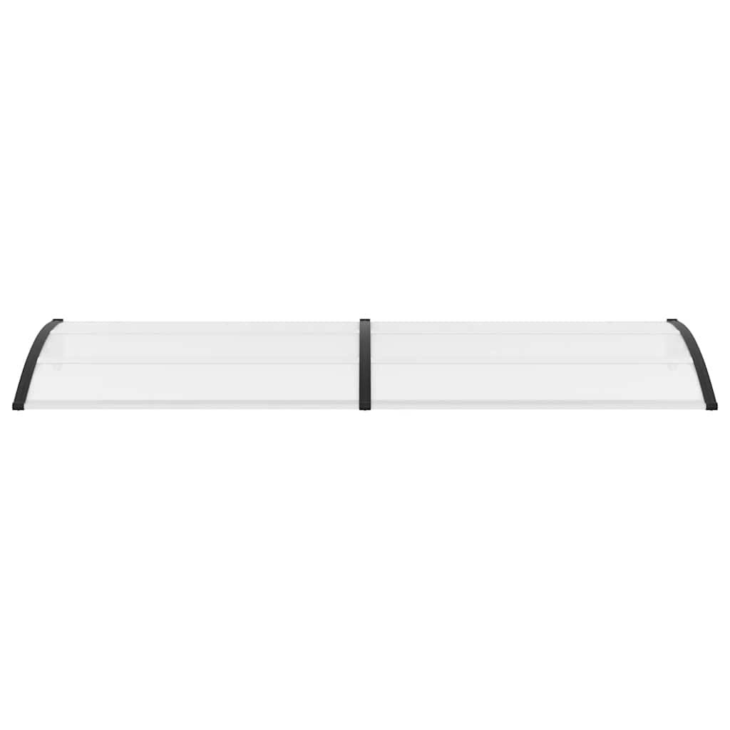 Door Canopy Black and Transparent 300x75 cm PC