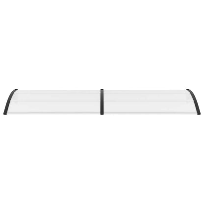Door Canopy Black and Transparent 300x75 cm PC