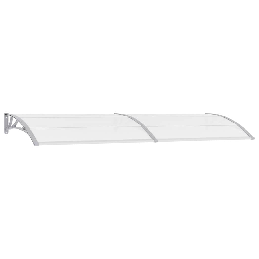 Door Canopy Gray and Transparent 118.1"x29.5" PC