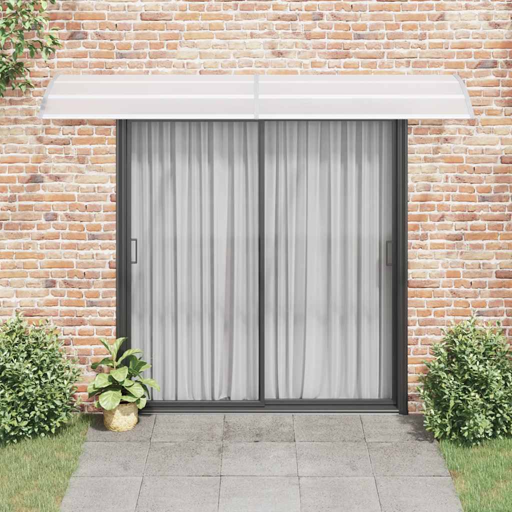Door Canopy Gray and Transparent 118.1"x29.5" PC