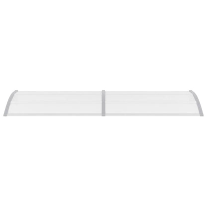 Door Canopy Gray and Transparent 118.1"x29.5" PC