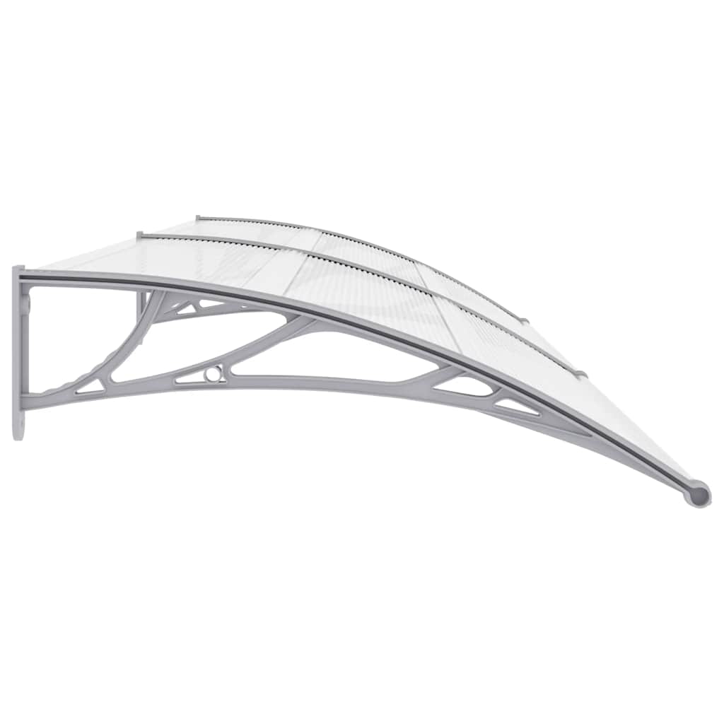 Door Canopy Gray and Transparent 118.1"x29.5" PC