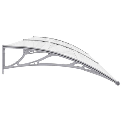 Door Canopy Gray and Transparent 118.1"x29.5" PC