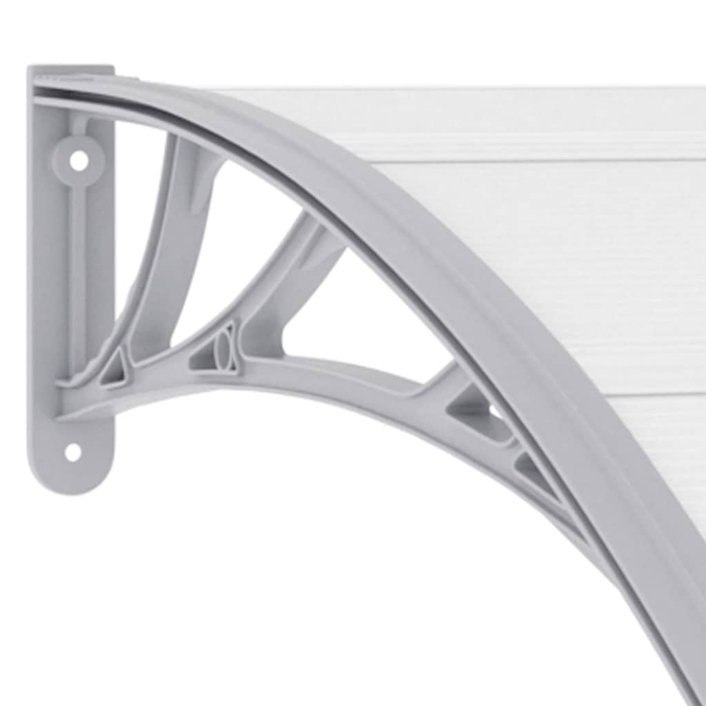Door Canopy Gray and Transparent 118.1"x29.5" PC