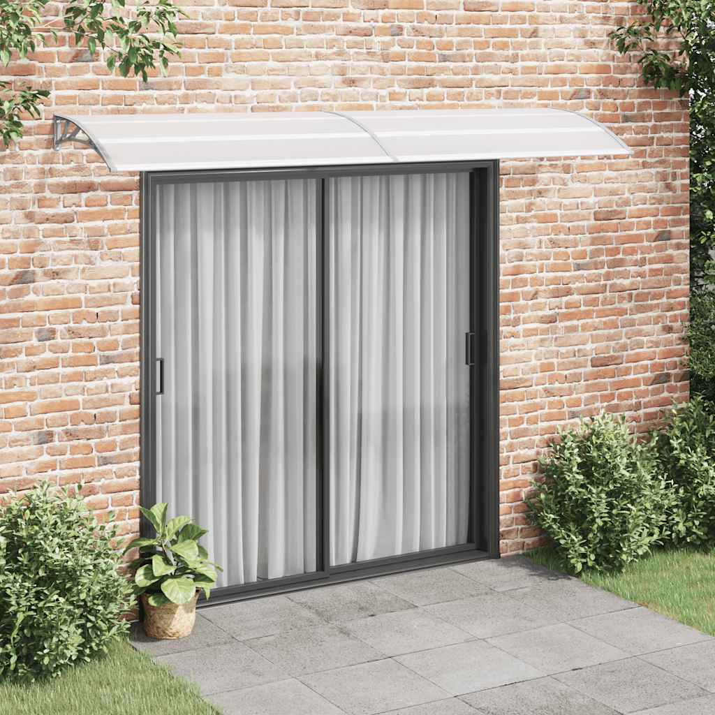 Door Canopy Gray and Transparent 118.1"x29.5" PC