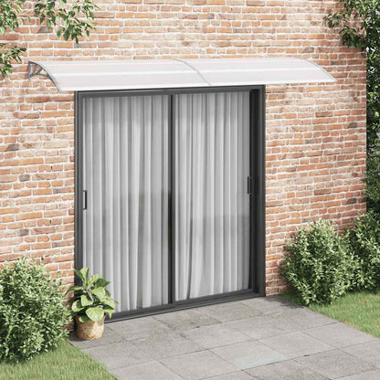 Door Canopy Gray and Transparent 118.1"x29.5" PC
