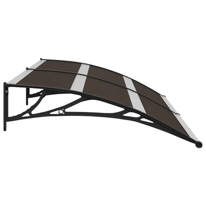 Door Canopy Black 200x75 cm PC