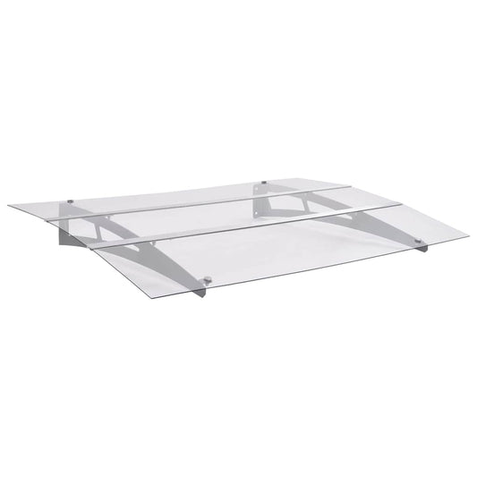 Door Canopy | Silver brackets and transparent sheets