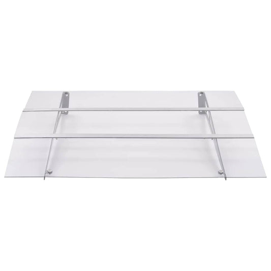 Door Canopy | Silver brackets and transparent sheets