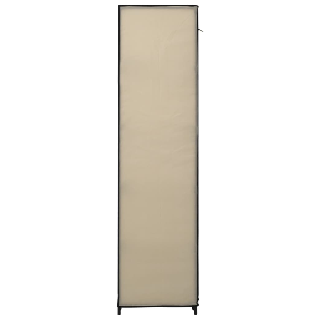 Folding Wardrobe Cream 110x45x175 cm Fabric