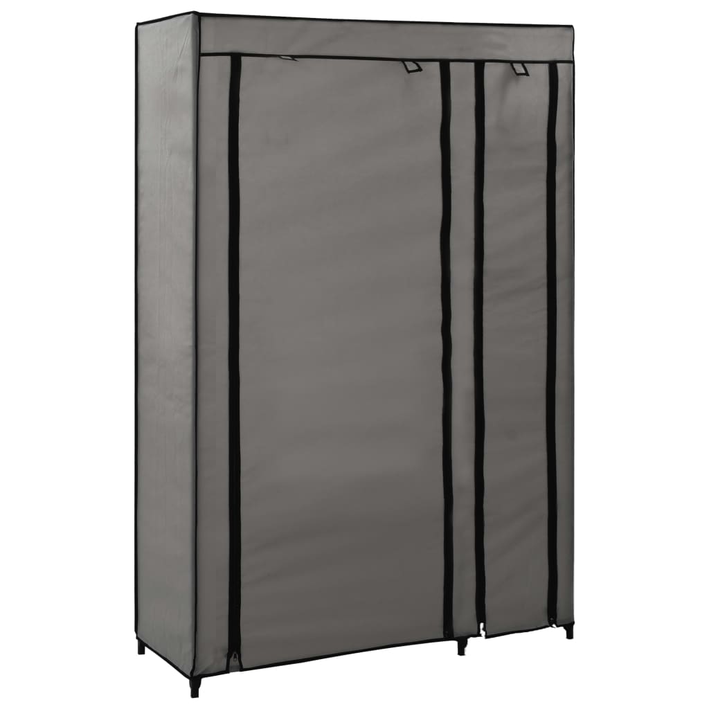 Folding Wardrobe Grey 110x45x175 cm Fabric