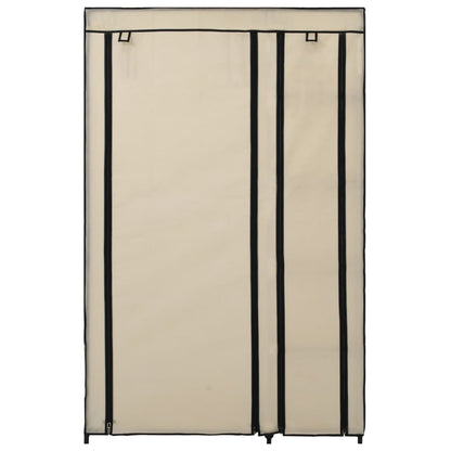 Folding Wardrobes 2 pcs Cream 110x45x175 cm Fabric