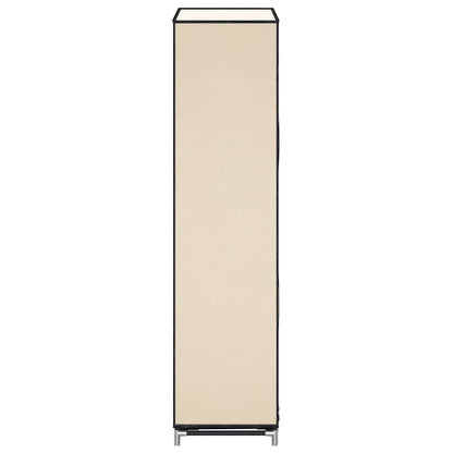 Shoe Cabinet with Cover Cream 58x28x106 cm Fabric