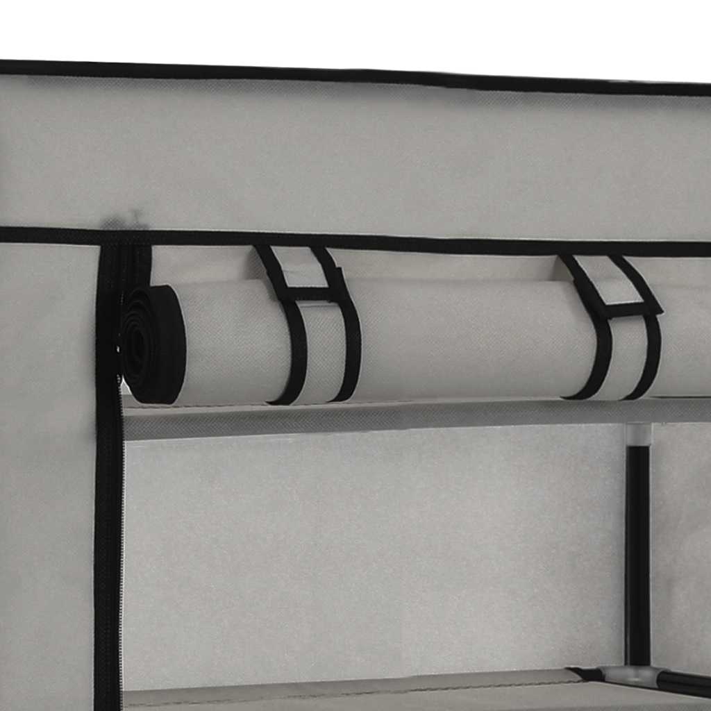 Shoe Cabinet with Cover Grey 58x28x106 cm Fabric