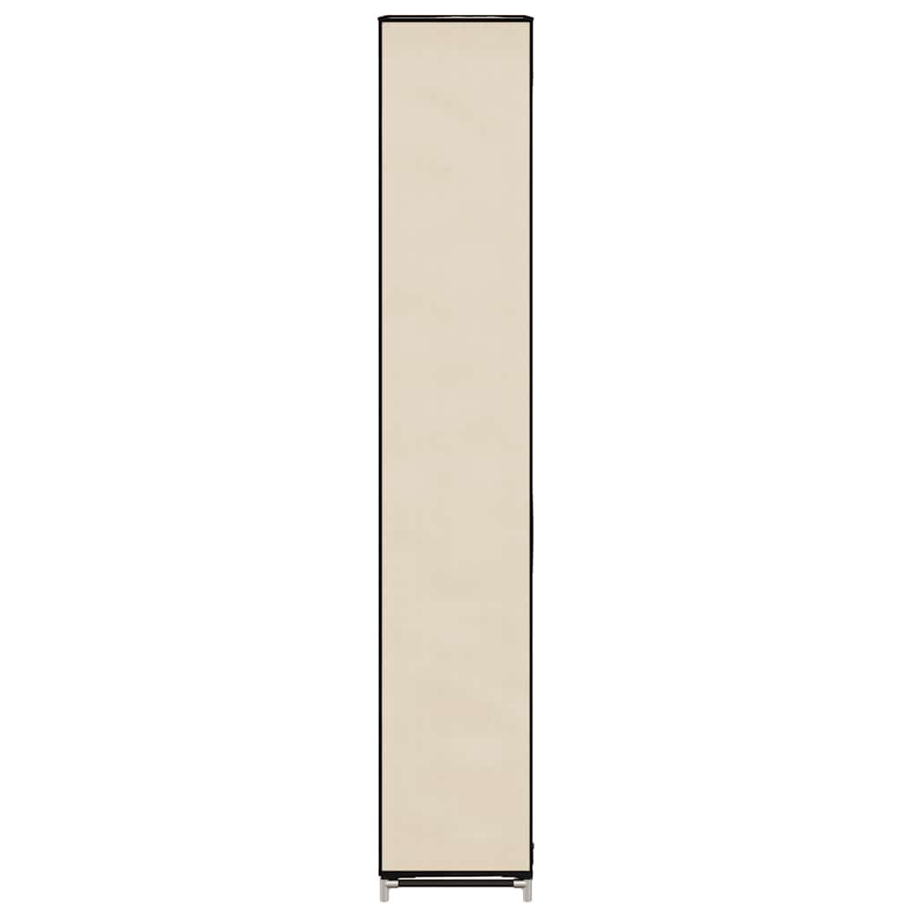 Shoe Cabinet with Cover Cream 57x29x162 cm Fabric