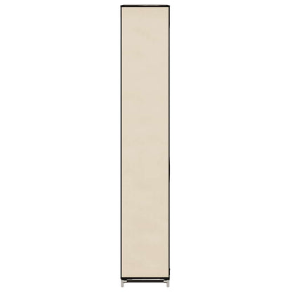 Shoe Cabinet with Cover Cream 57x29x162 cm Fabric