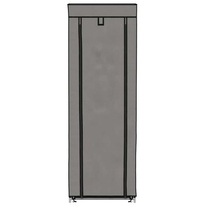 Shoe Cabinet with Cover Grey 57x29x162 cm Fabric