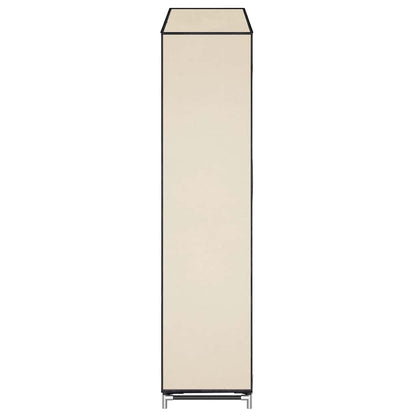 Shoe Cabinet with Cover Cream 115x28x110 cm Fabric