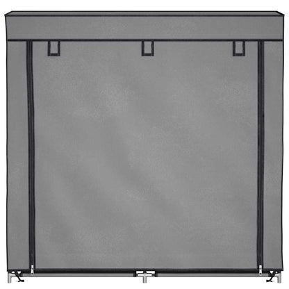 Shoe Cabinet with Cover Grey 115x28x110 cm Fabric