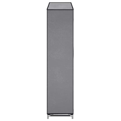 Shoe Cabinet with Cover Grey 115x28x110 cm Fabric