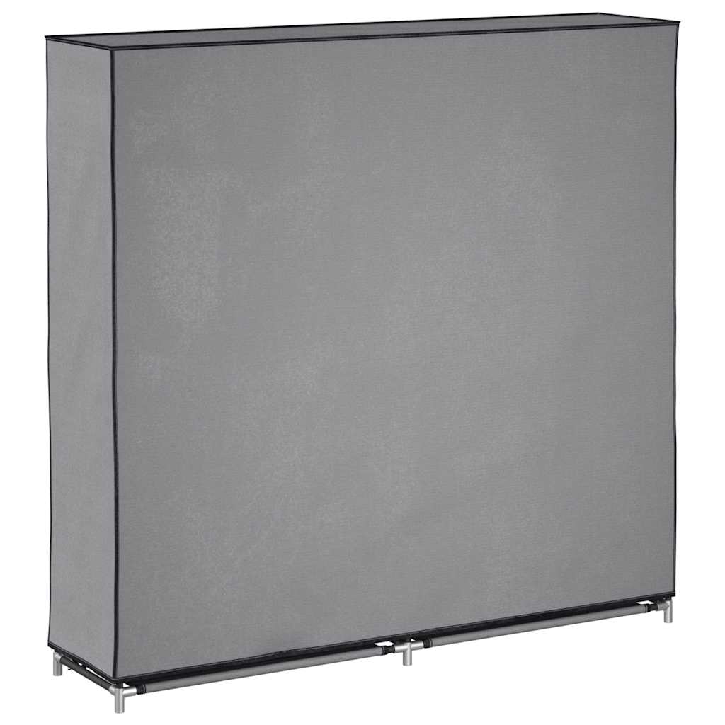 Shoe Cabinet with Cover Grey 115x28x110 cm Fabric