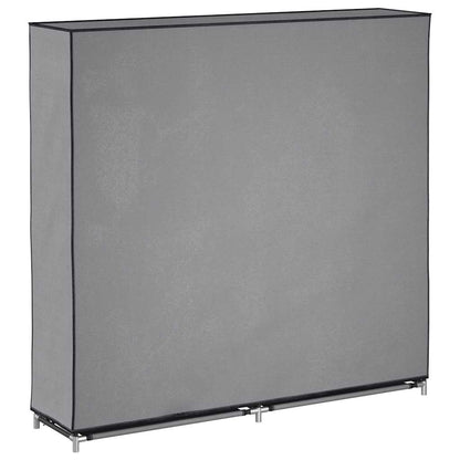 Shoe Cabinet with Cover Grey 115x28x110 cm Fabric
