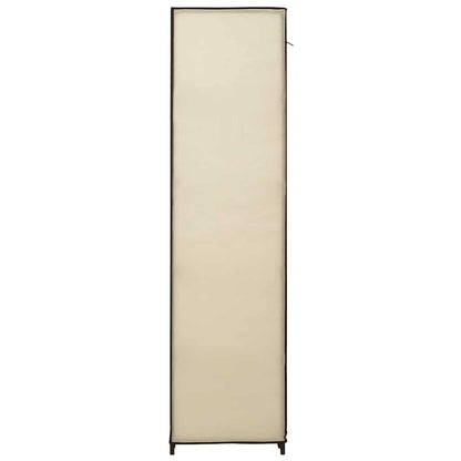 Wardrobe with Compartments and Rods Cream 150x45x176 cm Fabric