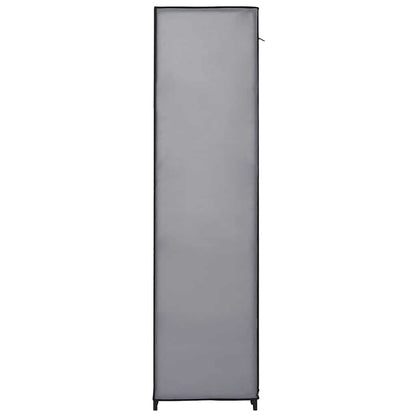 Wardrobe with Compartments and Rods Grey 150x45x176 cm Fabric