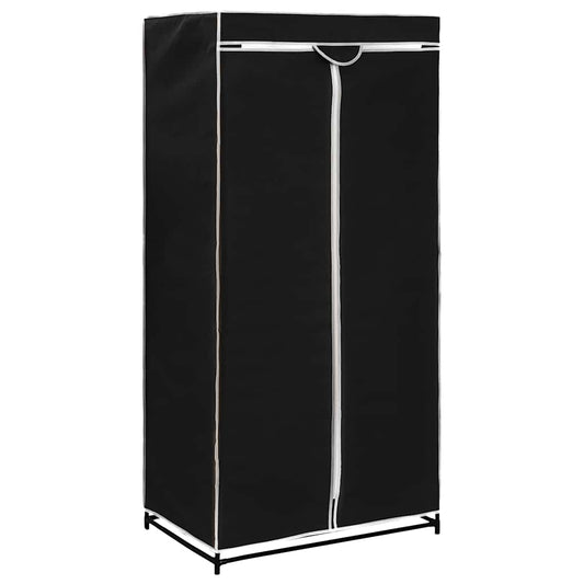 Wardrobe | Black | Iron, Polyester | Medium | Wardrobe | Rectangular