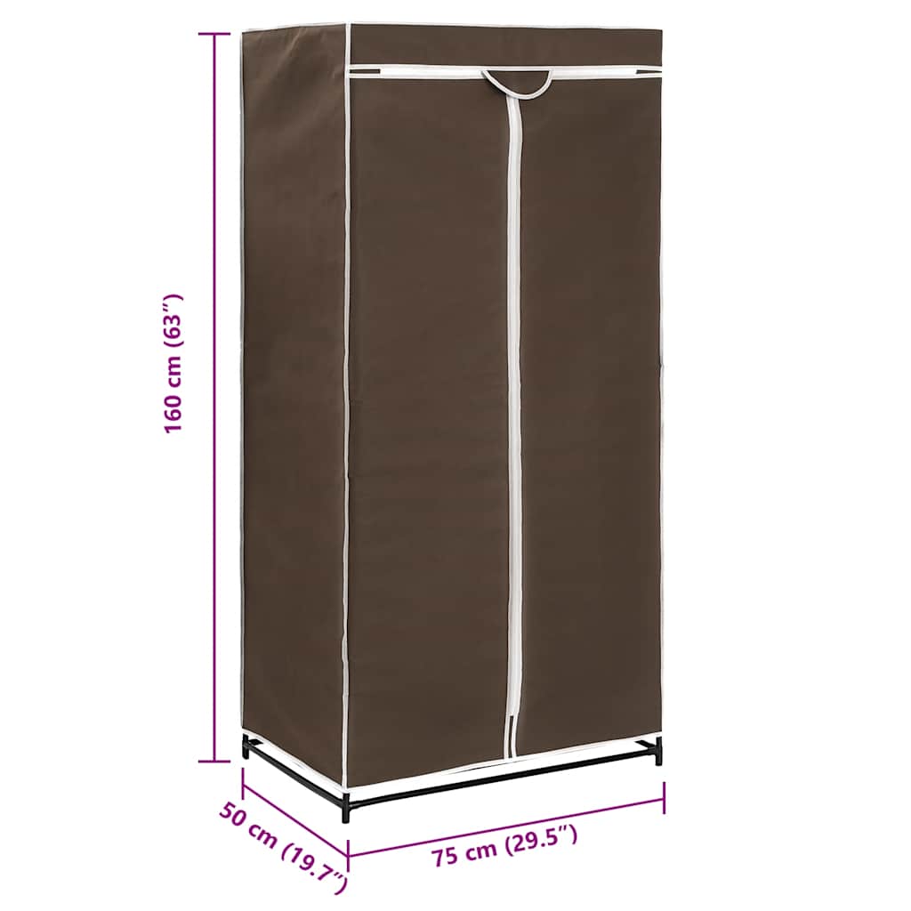 Wardrobe Brown 75x50x160 cm