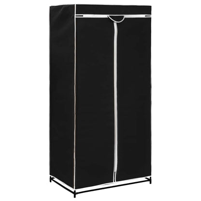 Wardrobes 2 pcs Black 75x50x160 cm
