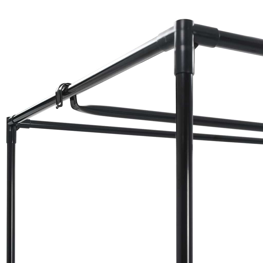 Wardrobes 2 pcs Black 75x50x160 cm