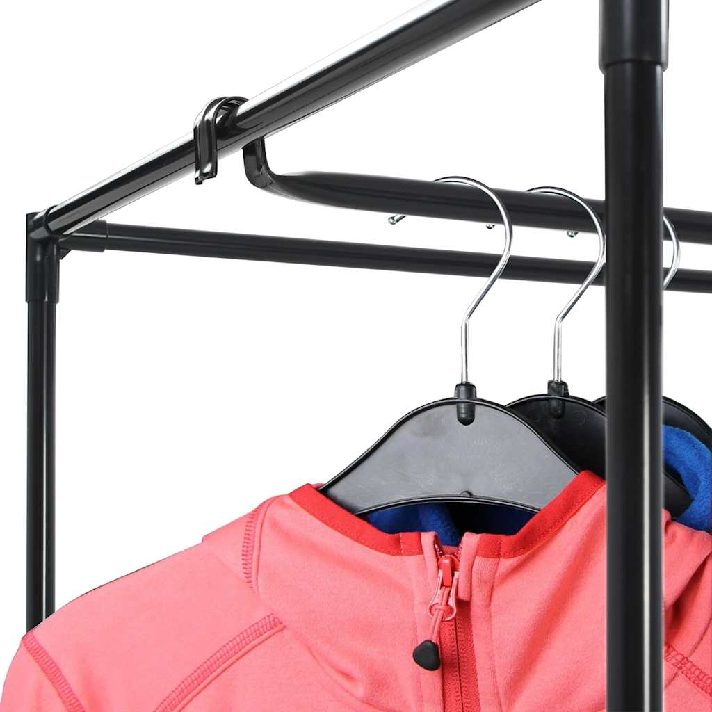 Wardrobes 2 pcs Black 75x50x160 cm