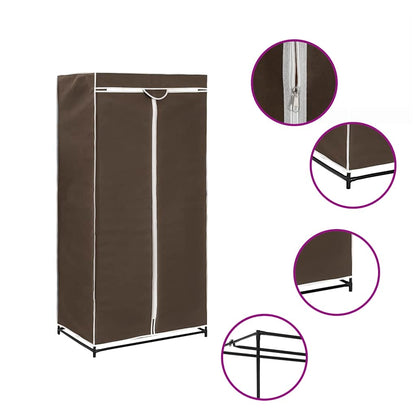 Wardrobes 2 pcs Brown 75x50x160 cm